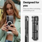 ⁦جراب حماية مغناطيسي شفاف ومتوافق مع تقنية ماج سيف لموبايل سامسونج جالاكسي Z فولد 6 رفيع جدًا ومضاد للاصفرار والخدوش من البولي كربونات الصلب⁩ - الصورة ⁦5⁩