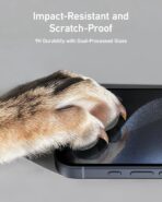 ⁦انكر واقي شاشة لهاتف ايفون 13 برو ماكس مصنوع الزجاج المقوى عالي الدقة خالي الفقاعات والغبار متين ومقاوم للسقوط بدرجة صلابة 9 سهل التركيب⁩ - الصورة ⁦3⁩