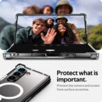 ⁦جراب حماية مغناطيسي شفاف ومتوافق مع تقنية ماج سيف لموبايل سامسونج جالاكسي Z فولد 6 رفيع جدًا ومضاد للاصفرار والخدوش من البولي كربونات الصلب⁩ - الصورة ⁦6⁩