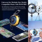 ⁦مبرد الموبايل  dla6 - مروحة تبريد شبه موصل بمشبك خلفي للألعاب / والبث المباشر للتيك توك ومدونات الفيديو، تدعم الهواتف الذكية بعرض 58-98 ملم، هاتف ذكي، 8 دبابيس⁩ - الصورة ⁦6⁩