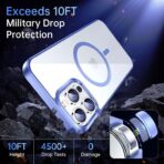 ⁦جراب مغناطيسي شفاف كريستالي لموبايل ايفون 12 برو ماكس 6.7 بوصة ماج سيف [لا يصفر] [حماية عسكرية] [مغناطيس قوي رقم 1]⁩ - الصورة ⁦3⁩