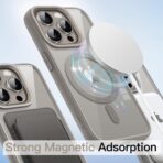 ⁦جراب مغناطيسي شفاف كريستالي لموبايل ايفون 14 برو ماكس 6.7 بوصة ماج سيف [لا يصفر] [حماية عسكرية] [مغناطيس قوي رقم 1]⁩ - الصورة ⁦5⁩