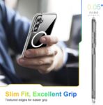 ⁦جراب حماية شفاف لموبايل سامسونج جالاكسي S23 Fe (6.4 بوصة)، متوافق مع ماج سيف وحماية من الدرجة العليا جوانب شفافة ومنسوجة ، جراب مغناطيسي لهاتف جالاكسي S23 FE من ميفيجنو، شفاف⁩ - الصورة ⁦2⁩