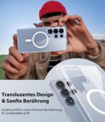 ⁦جراب حماية مغناطيسي من السيليكون رفيع وقوي وبحماية عسكرية ومضاد للصدمات والسقوط متوافق مع ماج سيف لموبايل سامسونج جالاكسي S25 الترا⁩ - الصورة ⁦2⁩