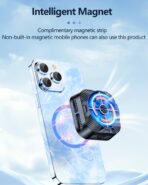 ⁦مبرد موبايل X79 مغناطيسي شبه موصل، مروحة تبريد عالية الطاقة للموبايل مع ملصق مغناطيسي، مبرد ألعاب لموبايلات آيفون وآيباد وإندرويد⁩ - الصورة ⁦3⁩