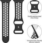 ⁦سوار ساعة ابل 49 ملم 45 ملم  44 ملم 42 ملم ، سوار اي ووتش رياضي من السيليكون للنساء والرجال لساعة ابل الترا باند سلسلة 8 7 سلسلة اس اي 2 اس اي 6 5 4 3 2 1⁩ - الصورة ⁦4⁩