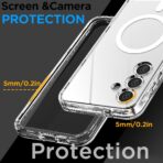 ⁦جراب لموبايل سامسونج جالاكسي S25 بلس من ايه اي كيس متوافق مع ماج سيف شفاف ومغناطيسي متين لا يصفر شديد التحمل ومقاوم للصدمات والسقوط، غطاء موبايل مغناطيسي آمن لموبايل جالاكسي S25 بلس⁩ - الصورة ⁦6⁩