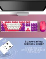 ⁦مجموعة لوحة مفاتيح وماوس لاسلكية Zero ZR-8406، باللغتين الإنجليزية والعربية .⁩ - الصورة ⁦2⁩