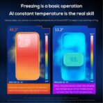 ⁦مبرد موبايل اكس ميمو CX12 مع شاشة رقمية ووحدة بطارية بإضاءة الفضاء اللوني ار جي بي، مروحة ردياتير محمولة شبه موصلة للألعاب والبث المباشر ومدونات الفيديو⁩ - الصورة ⁦2⁩