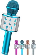 ⁦ميكروفون كاريوكي بلوتوث ، ميكروفون لاسلكي متعدد الوظائف 2 في 1 مع تسجيل صوتي وتشغيل مستمر + شحن USB + فتحة لإدخال بطاقة + بورت AUX⁩ - الصورة ⁦5⁩