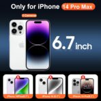 ⁦جراب شفاف [متوافق مع ماج سيف] [مضاد للاصفرار]  لموبايل آيفون 14 برو ماكس ، جراب موبايل مغناطيسي نحيف مضاد للصدمات، شفاف⁩ - الصورة ⁦2⁩