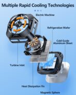 ⁦مبرد موبايل X79 مغناطيسي شبه موصل، مروحة تبريد عالية الطاقة للموبايل مع ملصق مغناطيسي، مبرد ألعاب لموبايلات آيفون وآيباد وإندرويد⁩ - الصورة ⁦5⁩