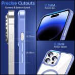 ⁦جراب مغناطيسي شفاف كريستالي لموبايل ايفون 12 برو ماكس 6.7 بوصة ماج سيف [لا يصفر] [حماية عسكرية] [مغناطيس قوي رقم 1]⁩ - الصورة ⁦2⁩