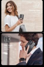 ⁦جراب حماية ايمو ماج مضاد للصدمات ومضاد للاصفرار متوافق مع موبايل آبل آيفون 15 برو  من دوكس دوكيس ظهر صلب البولي كربونات وممتص يوريثين الحراري الناعم - اسود⁩ - الصورة ⁦6⁩