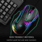 ⁦ماوس الألعاب Jertech SHOOTER XP14 RGB - مستشعر بصري 3600 نقطة في البوصة - معدل استطلاع 125 هرتز - كابل مضفر⁩ - الصورة ⁦8⁩