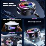 ⁦مبرد العاب متوافق مع موبايل ماجسيف اي و2 مشبك خلفي اندرويد | للاعبين | السائقين | الاستخدام طوال اليوم | درجة حرارة التبريد | مبرد مضاد للحرارة | مروحة تبريد (ضرورية لاستخدام محول 3 امبير/ 15 واط⁩ - الصورة ⁦7⁩