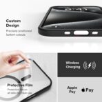 ⁦جراب مغناطيسي لهاتف iPhone 17 Pro Max مقاس 6.9 بوصة متوافق مع MagSafe هاتف محمول مقاوم للصدمات إطار TPU غير لامع بلون سادة ظهر شفاف مضاد للخدش⁩ - الصورة ⁦4⁩