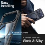 ⁦جراب هاتف حماية مغناطيسي لموبايل ايفون 17 برو 6.3 بوصة متوافق مع ماج سيف، غطاء ممتص للصدمات ومضاد للخدش⁩ - الصورة ⁦2⁩