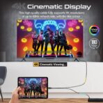 ⁦كابل HDMI 4K، وصلة لايتنينج متين فائق الدقة الى كابل HDMI مع وصلة شحن USB، نقل4K عند 30 هرتز، نقل 1080pعند 60هرتز وكابل مضفر مضاد للتشابك من بروميت - بطول 1.8 متر لاجهزة ايفون وايباد وميديالينك ال تي⁩ - الصورة ⁦4⁩