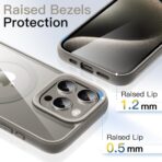 ⁦جراب مغناطيسي شفاف كريستالي لموبايل ايفون 14 برو ماكس 6.7 بوصة ماج سيف [لا يصفر] [حماية عسكرية] [مغناطيس قوي رقم 1]⁩ - الصورة ⁦4⁩