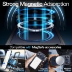 ⁦جراب هاتف حماية مغناطيسي لموبايل ايفون 17 برو 6.3 بوصة متوافق مع ماج سيف، غطاء ممتص للصدمات ومضاد للخدش⁩ - الصورة ⁦4⁩