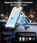 ⁦جراب حماية مغناطيسي متوافق مع خاصية ماج سيف مضاد للاصفرار وشفاف للغاية للحماية من الصدمات بتصميم رفيع للغاية ومتين لموبايل آيفون آبل 12 برو ماكس⁩ - الصورة ⁦3⁩