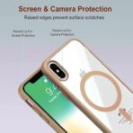 ⁦جراب حماية مغناطيسي شفاف متوافق مع تقنية الشحن اللاسلكي ماج سيف بتصميم رفيع مقاوم للاصفرار بحماية من الدرجة العسكرية ومغناطيس قوي رقم 1 جراب رفيع من دلع موبايلك⁩ - الصورة ⁦4⁩