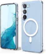 ⁦جراب شفاف لموبايل سامسونج جالاكسي S23 شبكة الجيل الخامس 5G [متوافق مع ماج سيف] [مغناطيس قوي] [لا يصفر] غطاء جوال مغناطيسي رفيع ممتص للصدمات خفيف الوزن ومتين⁩ - الصورة ⁦6⁩