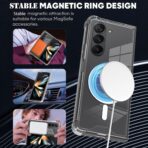 ⁦جراب حماية مغناطيسي شفاف كريستالي لموبايل سامسونج زد فولد 4 متوافق مع الشحن اللاسلكي ماج سيف بمغناطيس ثابت مع مقاومة للسقوط حتى 3 متر، جراب حماية رفيع مضاد للصدمات لسامسونج جالاكسي فولد 4⁩ - الصورة ⁦5⁩