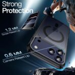 ⁦جراب هاتف حماية مغناطيسي لموبايل ايفون 17 برو 6.3 بوصة متوافق مع ماج سيف، غطاء ممتص للصدمات ومضاد للخدش⁩ - الصورة ⁦3⁩