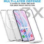 ⁦جراب حماية شفاف قوي ومتين متوافق مع تقنية ماج سيف بحماية من الدرجة العسكرية وهيكل من ثلاث طبقات مع حماية من السقوط والغبار للموبايل بالكامل لموبايل سامسونج جالاكسي S25 إصدار 2025 من ايه اي كيس⁩ - الصورة ⁦7⁩