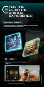 ⁦موبايل انفينيكس GT 20 برو شبكة 5G (أزرق ميكا، ذاكرة رام 8GB وتمدد حتى 16GB، تخزين 256GB)، شاشة اموليد 6.75 بوصة، 108MP+2MP+2MP، كاميرا أمامية 32MP، معالج ميديا تيك ديمنستي 8200، شحن سريع 45W⁩ - الصورة ⁦3⁩