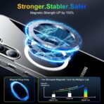 ⁦جراب حماية شفاف لموبايل سامسونج جالاكسي S23 Fe (6.4 بوصة)، متوافق مع ماج سيف وحماية من الدرجة العليا جوانب شفافة ومنسوجة ، جراب مغناطيسي لهاتف جالاكسي S23 FE من ميفيجنو، شفاف⁩ - الصورة ⁦3⁩