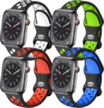 ⁦سوار ساعة ابل 49 ملم 45 ملم  44 ملم 42 ملم ، سوار اي ووتش رياضي من السيليكون للنساء والرجال لساعة ابل الترا باند سلسلة 8 7 سلسلة اس اي 2 اس اي 6 5 4 3 2 1⁩ - الصورة ⁦6⁩