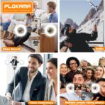 ⁦عصا سيلفي PLOKAMA K9 PRO 4 في 1، حامل ثلاثي القوائم، قابلة للتمديد، مزودة بتقنية البلوتوث، مع حامل ثلاثي القوائم وجهاز تحكم عن بعد للتصوير الفوتوغرافي والتدوين بالفيديو عبر الهاتف المحمول⁩ - الصورة ⁦3⁩