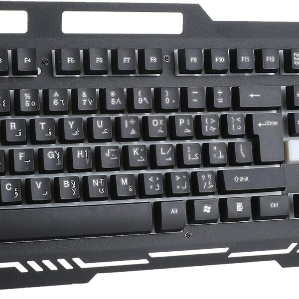 كيبورد العاب برو جيمر باضاءة RGB من زيرو الكترونيكس ZR-2080 - اسود، USB .