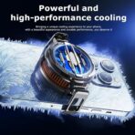 ⁦مبرد مغناطيسي للموبايل، مبرد محمول للموبايلات، مبرد مروحة Cx07، مناسب لأجهزة iOS/أندرويد مقاس 2.83-3.66 بوصة، تبريد شبه موصل للألعاب، للموبايلات الذكية/التابلت/الاي باد⁩ - الصورة ⁦7⁩