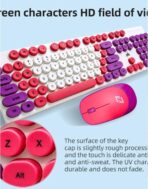 ⁦مجموعة لوحة مفاتيح وماوس لاسلكية Zero ZR-8406، باللغتين الإنجليزية والعربية .⁩ - الصورة ⁦5⁩