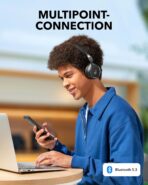 ⁦سماعات رأس H30i لاسلكية فوق الأذن، تصميم قابل للطي، صوت جهير نقي، وقت تشغيل يصل إلى 70 ساعة، بلوتوث 5.3، خفيفة الوزن ومريحة، اتصال بالتطبيقات، اتصال متعدد النقاط⁩ - الصورة ⁦7⁩