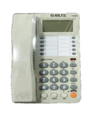 ⁦هاتف سلكي جديد موديل 30 NEW من العدل تك، مزود بشاشة ال سي دي باضاءة خلفية، مكبر صوت، 24 نغمة رنين، الة حاسبة ومنبه (اسود)⁩ - الصورة ⁦2⁩