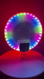 ⁦إضاءة احترافية للتصوير الفوتوغرافي RGB-LED GS-450 | إضاءة حلقية RGB قابلة للتعتيم بقطر 26 سم مع جهاز تحكم عن بعد، سطوع قابل للتعديل وأنماط ألوان متعددة، مثالية للمكياج والبث المباشر وتسجيل الفيديو .⁩ - الصورة ⁦14⁩