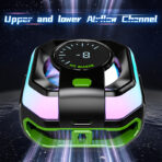 ⁦مبرد الهاتف المحمول Funcooler JS86 بتقنية الذكاء الاصطناعي، تحكم في درجة الحرارة بثلاثة مستويات، حامل مزدوج في واحد (مشبك/مغناطيس)، متوافق مع الهواتف مقاس 6.5 بوصة، تبريد أشباه الموصلات منخفض الضوضاء.⁩ - الصورة ⁦3⁩