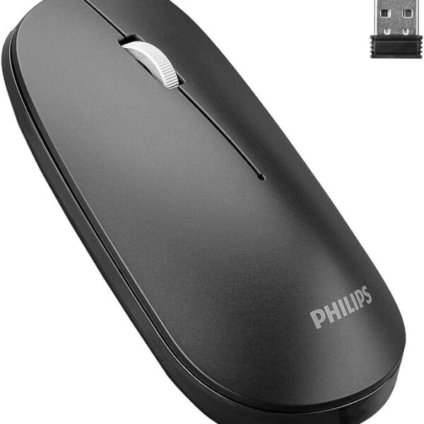 ماوس لاسلكي M305-BK اسود من فيليبس يدعم الاستخدام أثناء الشحن، تقنية الطاقة المنخفضة من الجيل التالي، لحماية البيئة وظيفة نوم تلقائية متعددة .