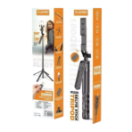 حامل ثلاثي القوائم لعصا سيلفي Plokama Live-P10 مع إضاءة LED وجهاز تحكم عن بعد بتقنية البلوتوث  بطول 1.80 متر  .