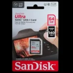 ⁦بطاقة SDXC™ UHS-I SanDisk Ultra- سعة 64 جيجابايت⁩ - الصورة ⁦2⁩