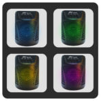 ⁦مكبر صوت ZR-233S اللاسلكي من زيرو، محمول بتقنية بلوتوث ومزود بقارئ بطاقات SD/AUX/USB - اسود⁩ - الصورة ⁦8⁩