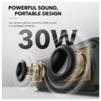 ⁦انكر SoundCore Motion 300 سماعة بلوتوث  لاسلكي محمول عالي الدقة مع باس اب، بلوتوث مع تقنية سمارت تون، صوت ستيريو 30 وات، تشغيل 13 ساعة، مقاوم للماء IPX7، أسود⁩ - الصورة ⁦6⁩