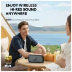 ⁦انكر SoundCore Motion 300 سماعة بلوتوث  لاسلكي محمول عالي الدقة مع باس اب، بلوتوث مع تقنية سمارت تون، صوت ستيريو 30 وات، تشغيل 13 ساعة، مقاوم للماء IPX7، أسود⁩ - الصورة ⁦10⁩