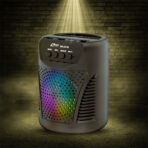 مكبر صوت ZR-233S اللاسلكي من زيرو، محمول بتقنية بلوتوث ومزود بقارئ بطاقات SD/AUX/USB - اسود