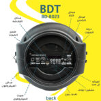 ⁦صب سبيكر و مايكروفون BD-8023  يتميز بصوت ستيريو قوي ومناسب للمناسبات، بلوتوث-USB،  شاشة رقمية للتحكم، مايكروفون، مع إضاءة ملونة لزيادة الأجواء الاحتفالية وسهولة التنقل .⁩ - الصورة ⁦3⁩
